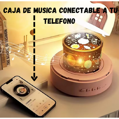 Proyector de estrellas con caja de musica